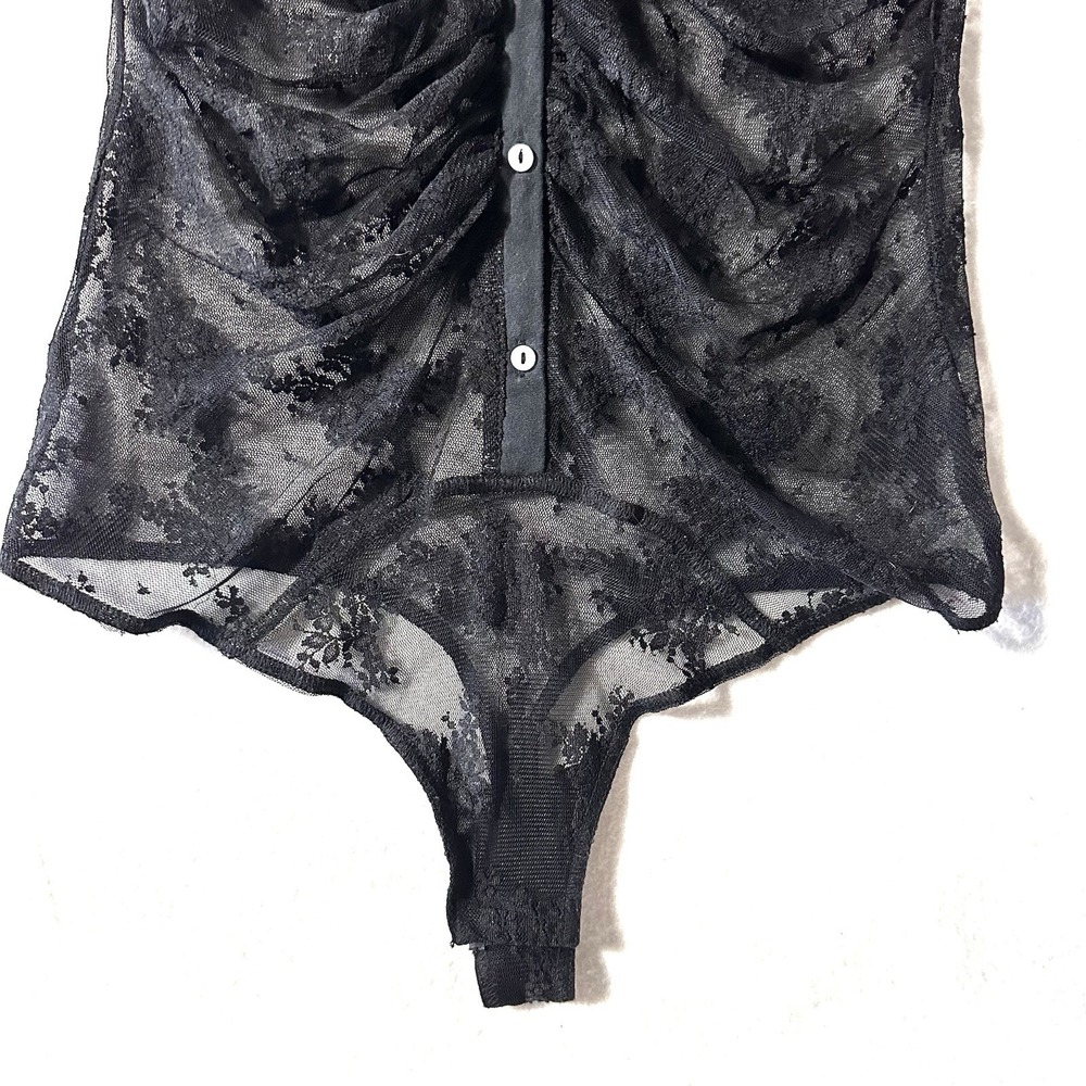 Free People Lady Lux Light Year L Large Bodysuit Black Lace Thong - Picture 6 of 12